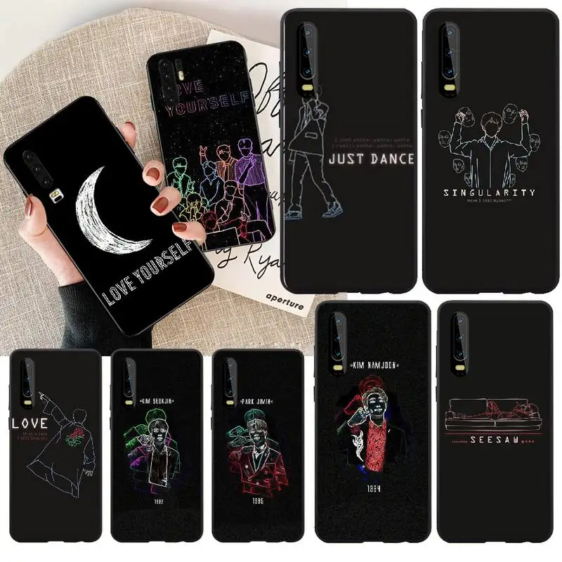 Мягкий Силиконовый ТПУ чехол PENGHUWAN с надписью Love Yourself для Huawei Honor 20 10 9 8 8x 8c 9x 7c 7a Lite