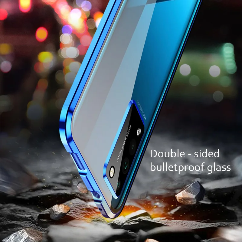 360 Full Cover Magnetic Phone Case for Honor 30 Pro 10i 20i Tempered Glass on Huawei 20 Lite Play 9A 8X View 10 | Мобильные телефоны