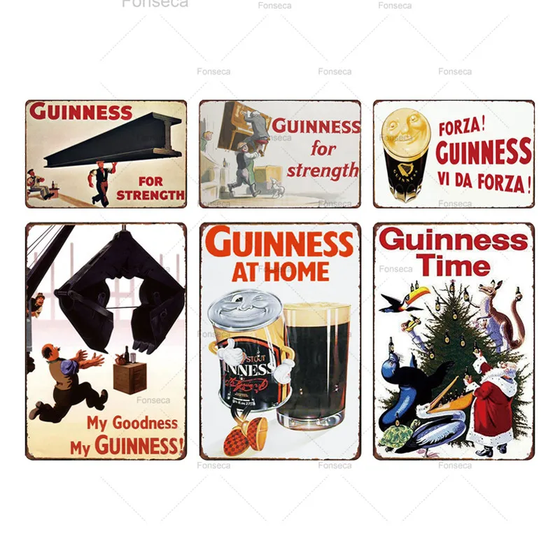 Guinness Винтаж для Streength прекрасный день металлическое олово знак доски Ретро