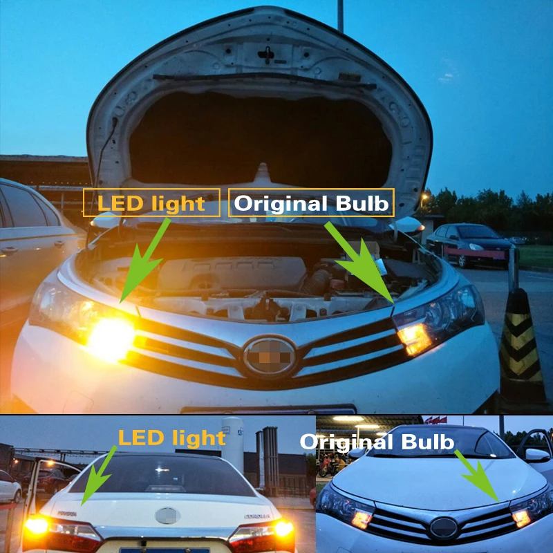 2x Car Canbus LED Turn Signal Light PY21W BAU15S P21W BA15S WY21W Bulb Lamp For Honda civic crv fit accord 8 smax Insight | Автомобили и