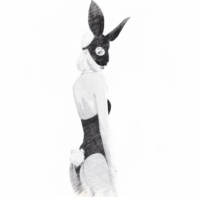 Новый головной убор с кроликом маска для глаз оральный кляп кожаный бандаж