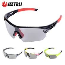JLETOLI Photochromic Cycling Glasses Polarized Bike Glasses Outdoor Sports Mens Sunglasses Bicycle Eyewear Protection Goggles