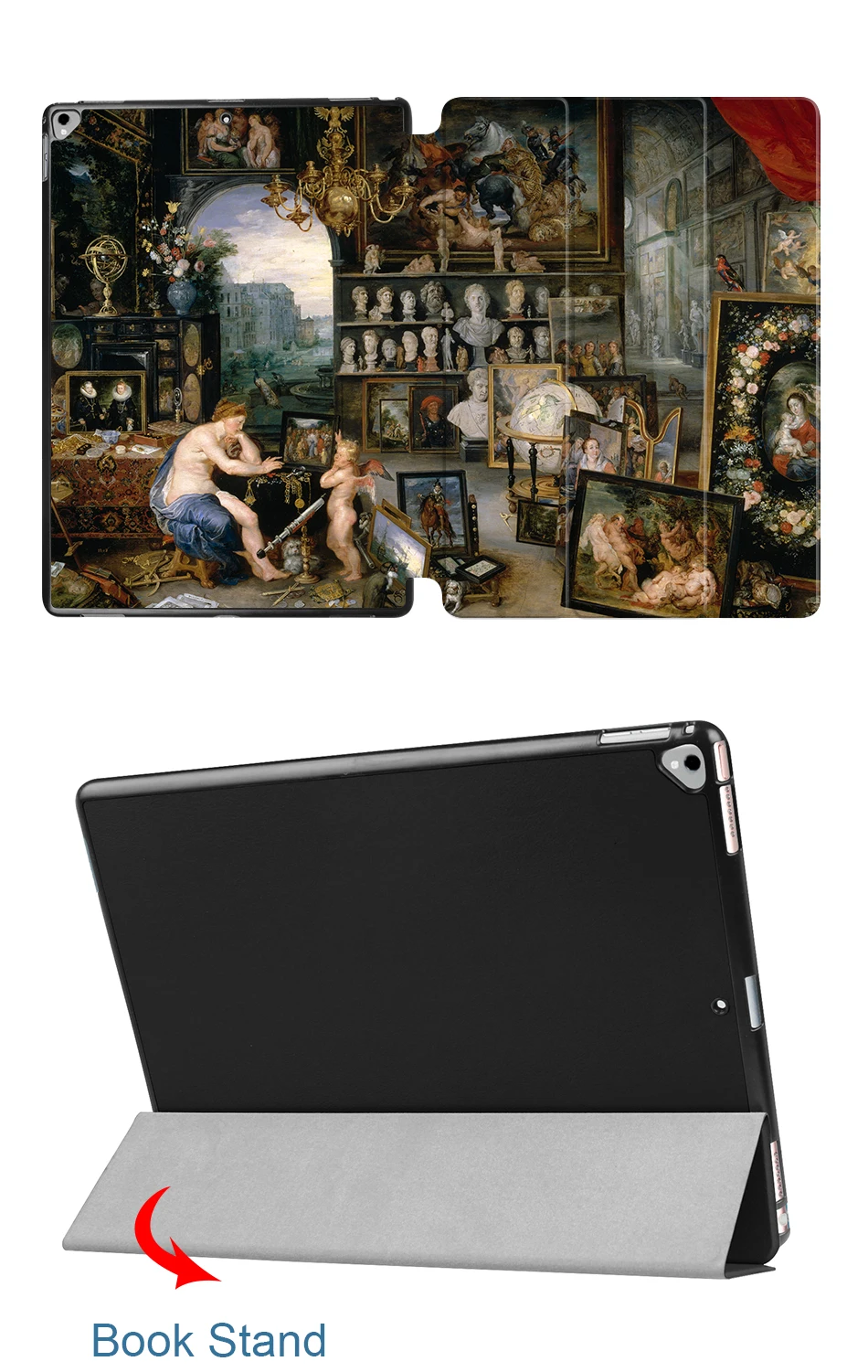 MTT чехол с масляным рисунком для iPad Pro 12,9 дюйма из искусственной кожи флип-Стенд чехол для планшета Авто Режим сна/Пробуждение защитный чехол