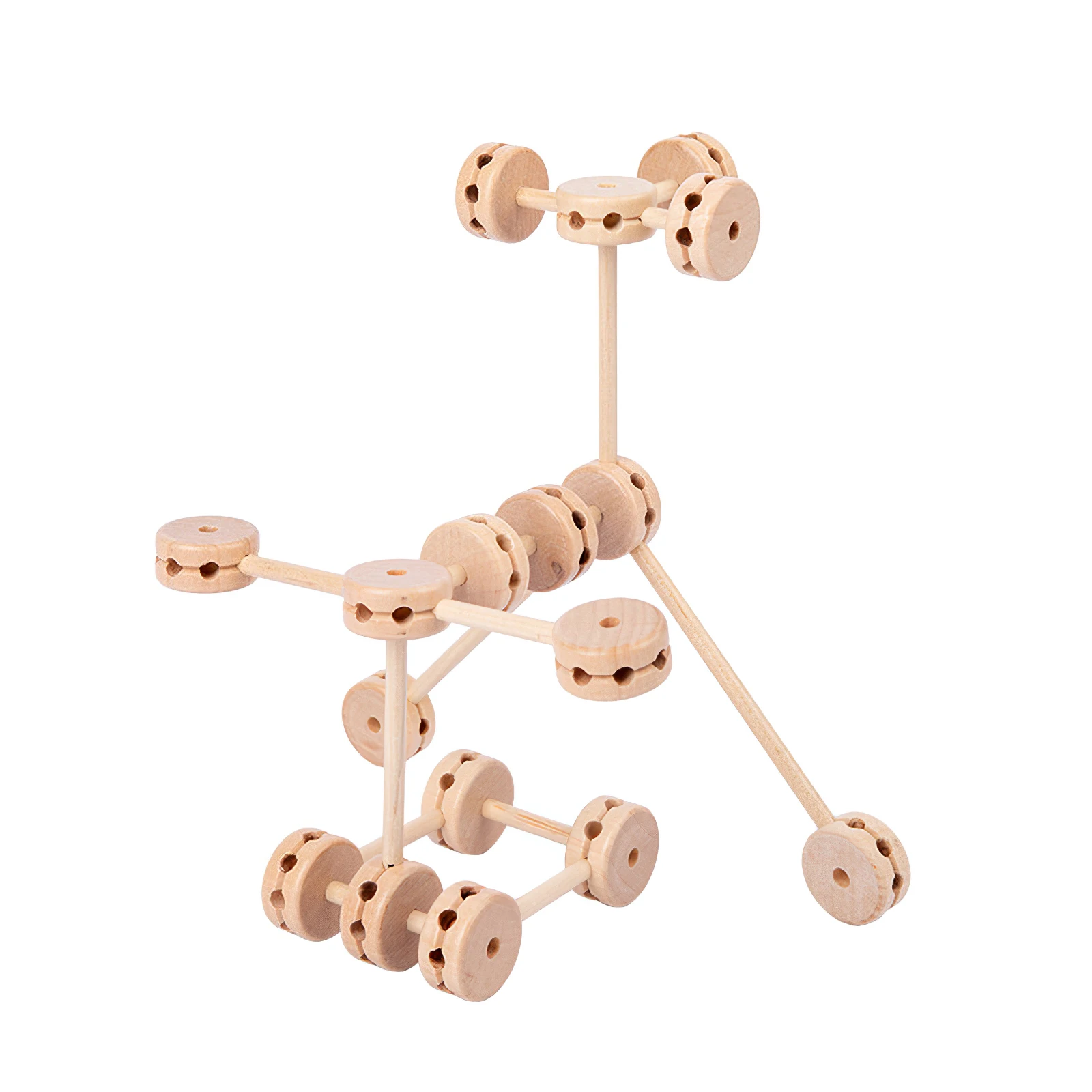 

80pcs Wooden Intellectual Building Blocks Kids Construction Blocks Set Inserting Stick Interactive Put Block Early Education Toy