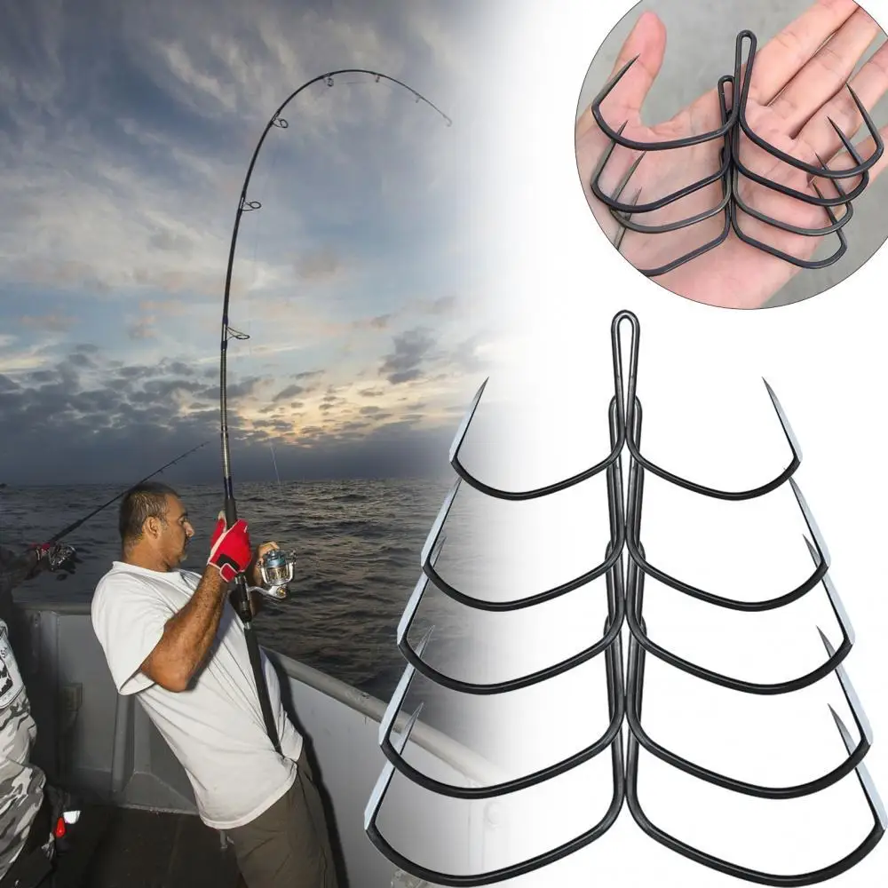 

5Pcs/set Fishing Hooks Grinding Non-Barb Sickle-Shaped Sharpened Hooks Fishhooks Ice Fishing Tools Sea Tackle Accessories