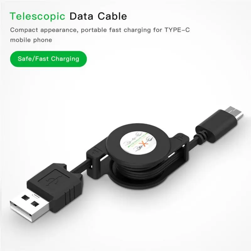 75 см кабель для передачи данных type C 3 1 Мужской USB плоский Выдвижной
