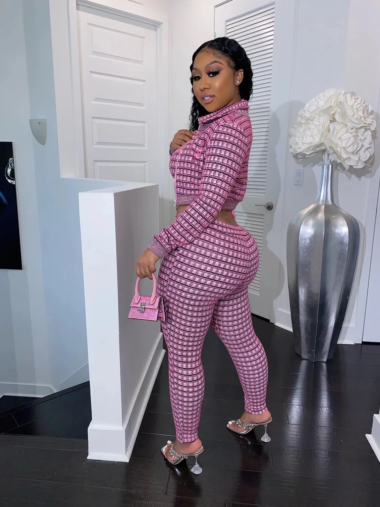 Чокомист из двух частей сексуальный милый клетчатый комплект (с бюстгальтером)