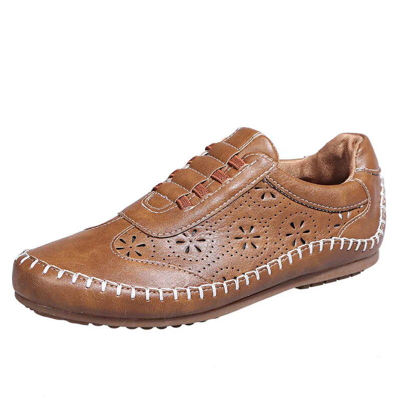 

2021 Ladies Breathable Hollow Out Flat Loafers Women Casual Round Toe Flats Shoes Comfortable Sneakers Plus Size Chaussure Femme