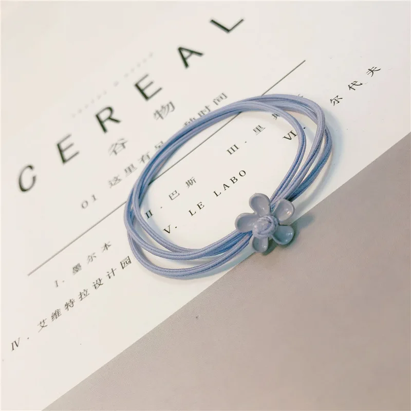 Милые Многослойные эластичные повязки для волос с милыми цветами женщин и