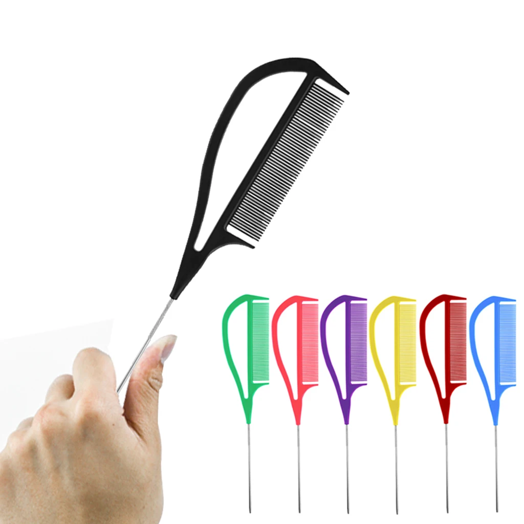 Гребень для парикмахеров металлическая заколка-гребень хвоста крысиного 7