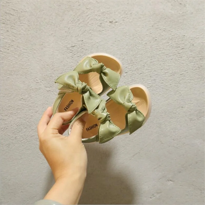 

Summer Casual Butterfly-knot Non-slip Soft Kids Toddler Baby Shoes Girl Princess Shoes Open Toe Beach Sandals Size 21-30