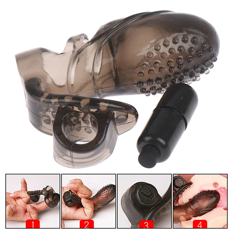 Секс-игрушки фаллоимитатор надеваемый на палец Вибратор для взрослых женщин