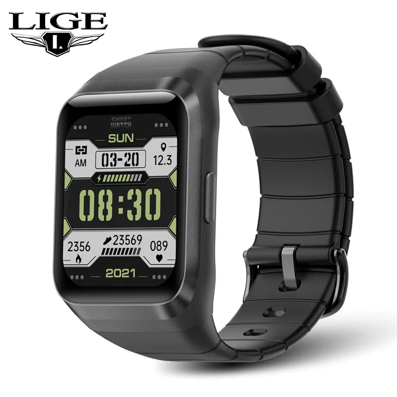 

LIGE GPS Smart Watch Running Positioning Outdoor Sport Smartwatch Heart Rate Sleep Monitor Music Control Watch For Android IOS