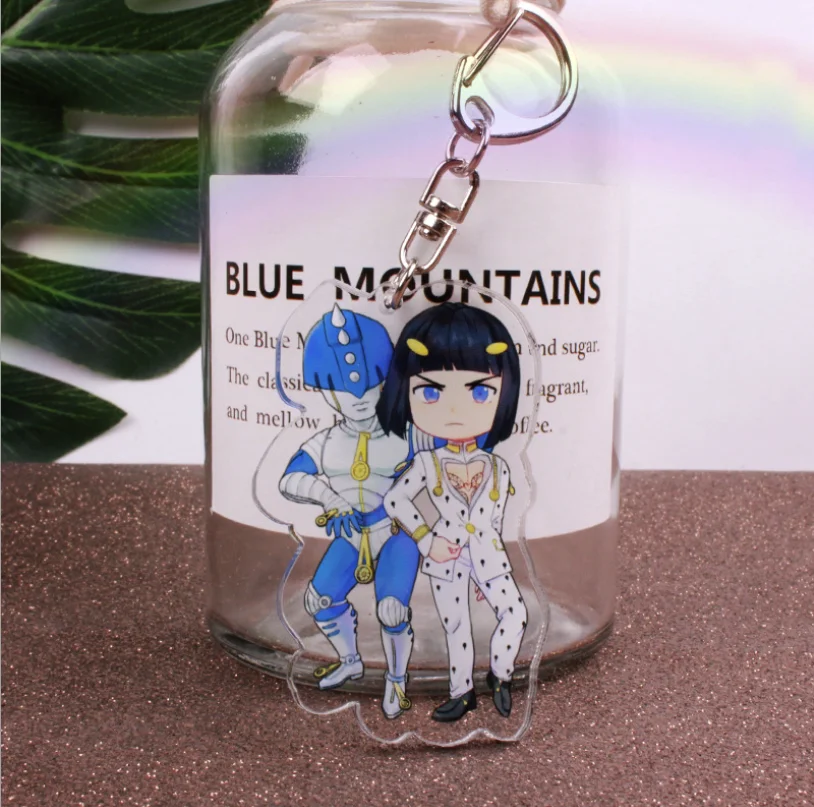 Аниме Jojos Необычные Приключения брелок Двусторонняя фигурка Kujo Jotaro Кира Yoshikage Цезарь акриловый брелок Коллекция подарок