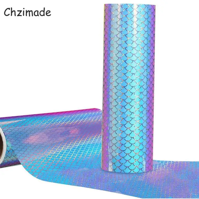 Самоклеящаяся бумага Chzimade с изображением рыбьей чешуи термопереводная для