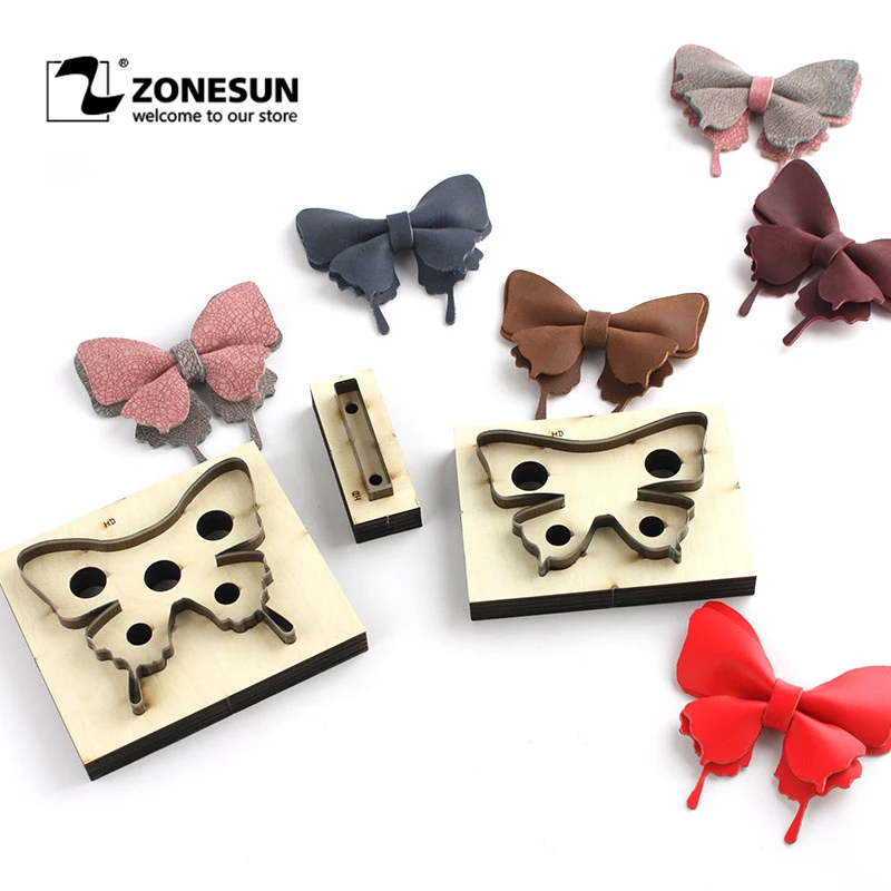 

ZONESUN Leather craft Butterfly shape Japan steel blade Art Template Cutting Dies handmade Punching Tools borboletas artesanato