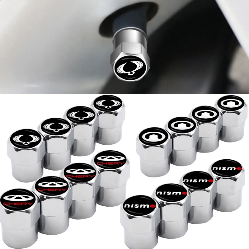

4pcs Tyre Valve Caps Car Wheel Tire Tyre Valve Caps Style For Renault Clio Laguna 2 Megane 2 3 Duster Logan Captur