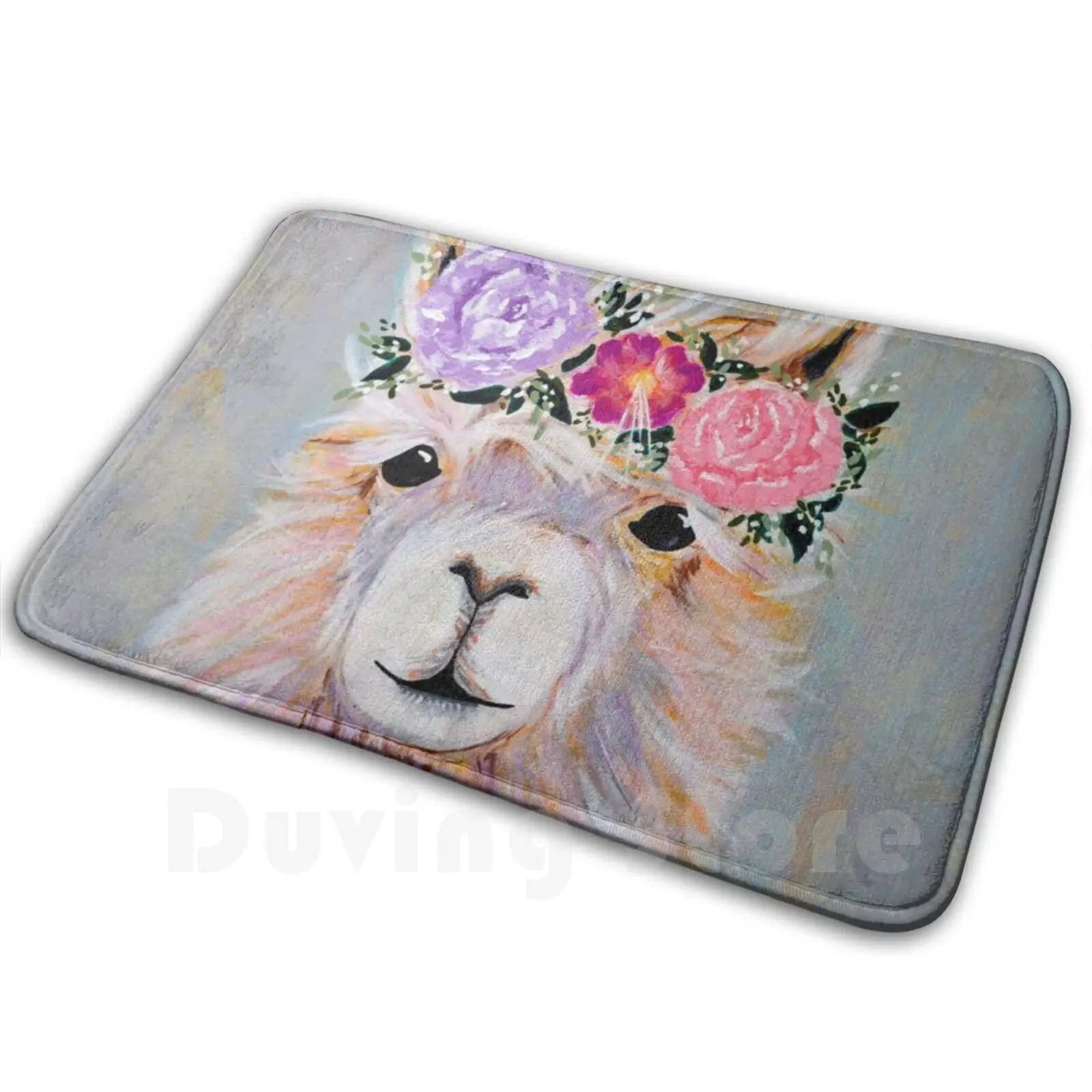 Мягкий Нескользящий Коврик Alpaca Rose коврик подушка лама альпака|Коврик| |