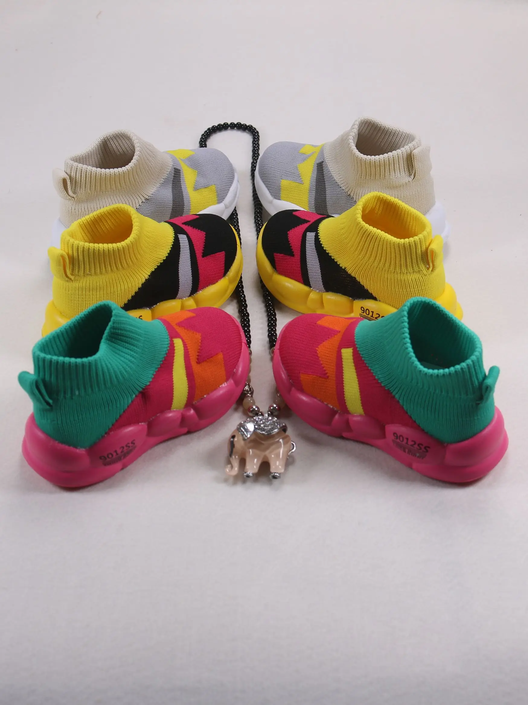 

Slip-On Toddler Shoes Baby Toddler Socks Shoes Rubber Sole Infant Soft Rubber Sole Shoes Breathable Cotton Anti-Slip First Walki