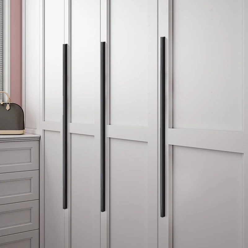 

Cabinet Cabinet Drawer Handle European Modern Simple Aluminum Alloy Lengthen Nordic Black Wardrobe Door Handle
