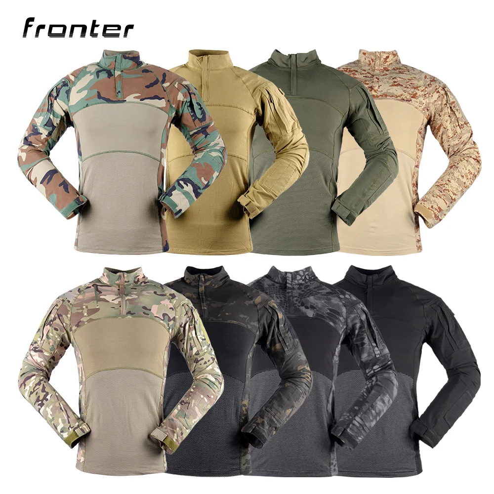 

Tactical Combat Shirt Men Cotton Military Uniform OCP Camouflage Special Force Shirt Multicam US Army Clothes Long Sleeve Shirt.