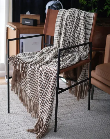 Плед для дивана в вафельном стиле, летнее одеяло, покрывало для кровати в скандинавском стиле, мягкое теплое клетчатое покрывало для кровати