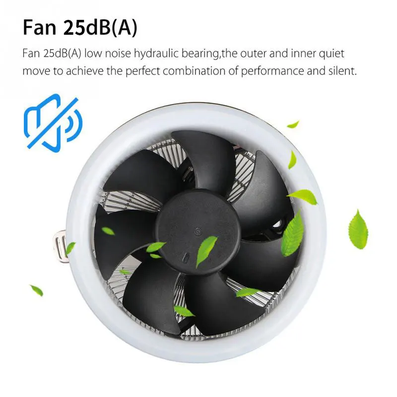 Кулер для процессора Coolmoon с RGB подсветкой 3 контакта|Кулеры и системы охлаждения