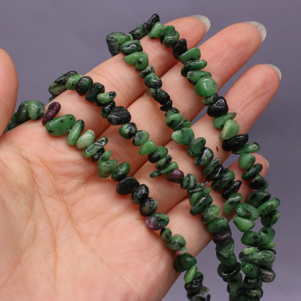 

Best Selling Natural Semi-precious Stones Epidote Crushed Stone Beads Size 5-8mm Length 40 Cm Make DIY Exquisite HandicraftGifts