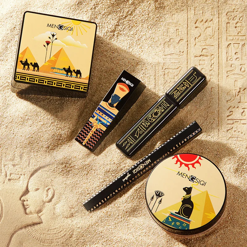 Женский набор для макияжа включая губку с грибами пудру подводку глаз тушь губ W |