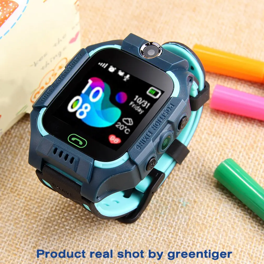 smart watch q19 kids childrens phone for girls boys with gps locator pedometerfitness tracker touch camera antilost alarm clock free global shipping