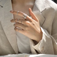 fashion personality opening cold wind ins seven piece combination set ring for women party 2021 jewelry trendy m6036