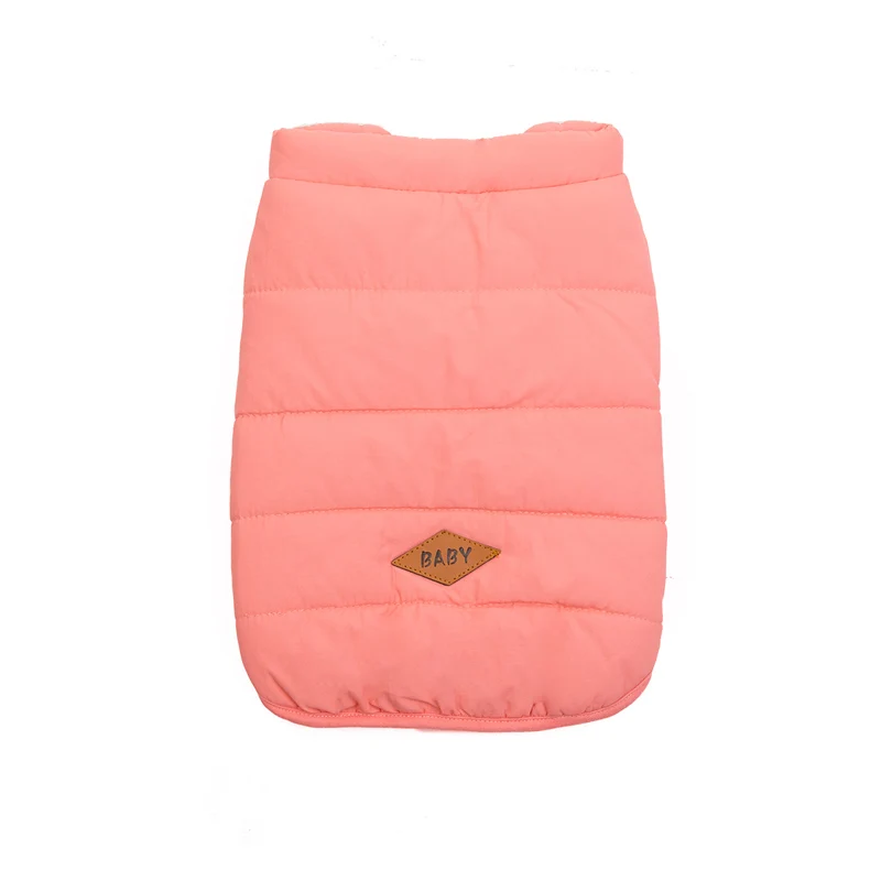 Pink Fashion Pet Small Dog Clothes Winter Warm Dog Jacket Harness Chihuahua Puppy Coats XS-XL - Color: Pink