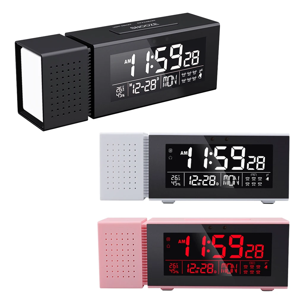 

Alarm Clock Radio LCD Digital Display Infrared Induction USB Charging with Night Light for Home Office Desktop Adults Kids