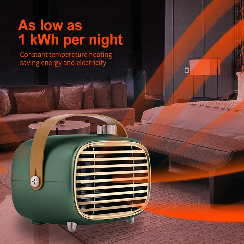 

Sikenai Household Room Portable Retro Mini PTC Electric Ceramic Heater