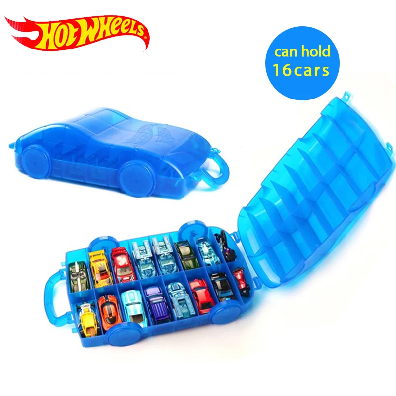 Переносная пластиковая коробка для хранения Hot Wheels модель 16 автомобилей литые