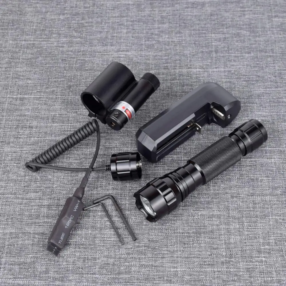 Оружейный фонарь с красной и зеленой лазерной указкой для страйкбольной