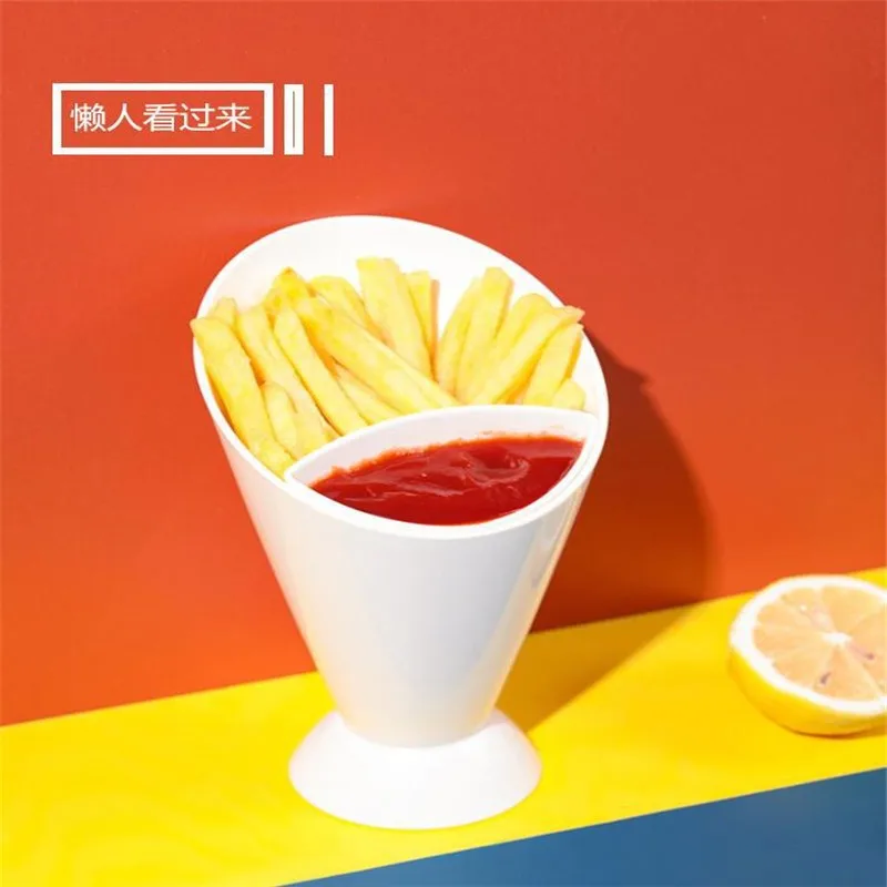 Подставка для картофеля фри в ассортименте чипсы соуса семейная чашка посуда с