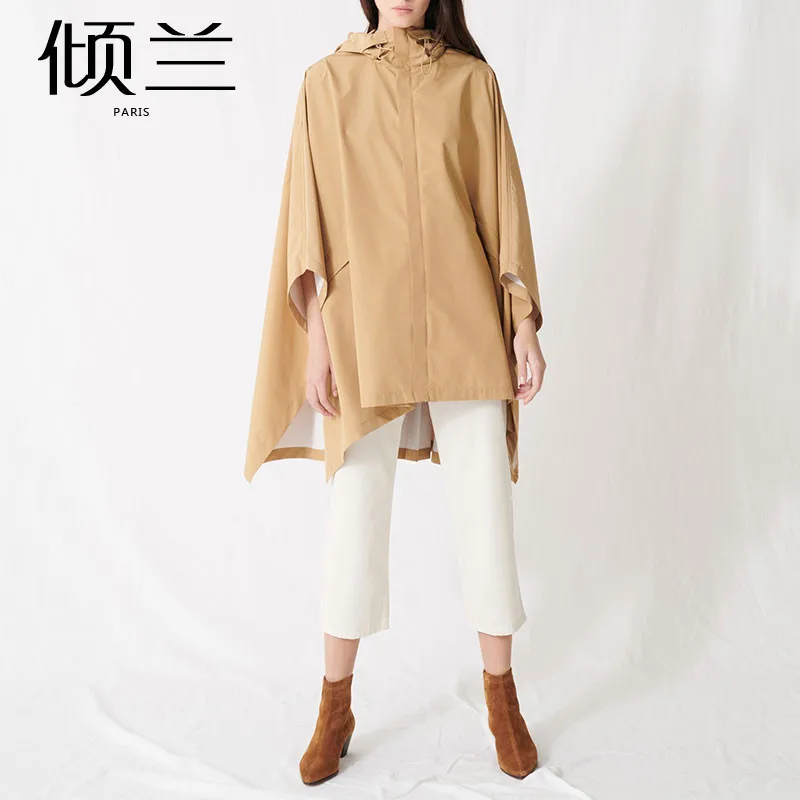 

Patads light luxury French spring and summer new women's dress silhouette fold design cloak windbreaker