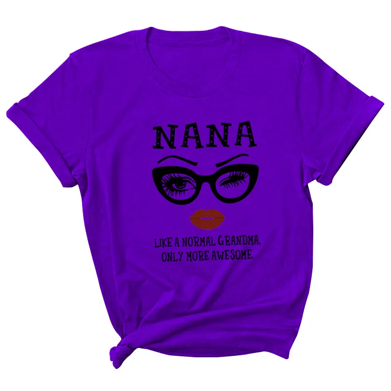 

Nana Lips Letter Print Women T Shirt Short Sleeve O Neck Loose Women Tshirt Ladies Tee Shirt Tops Clothes Camisetas Mujer