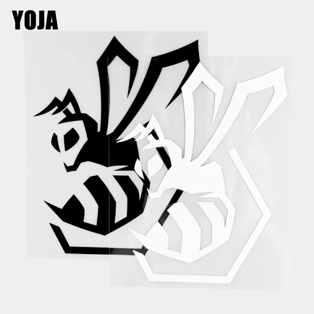 

YOJA 13,2 × 17,1 см абстрактная пчела мультфильм виниловые наклейки Животные узор автомобильные наклейки Черный/Серебряный 19C-0366