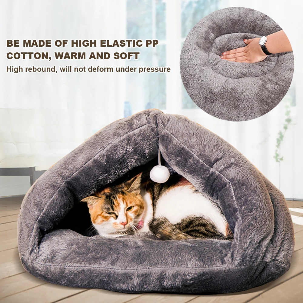 

Soft Warm Nest Kennel Bed Cave Cat Bed Pet Bed House Sleeping Bag Mat Pad Tent Pets Winter Warm Cozy Bed Pet Cat Dog Pet Bed