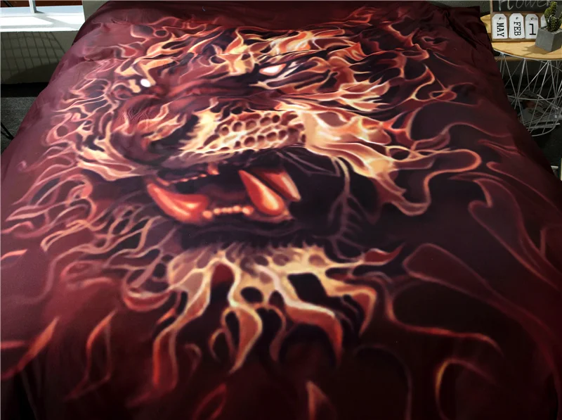 Комплект постельного белья психоделической серии тигр комплект пододеяльников