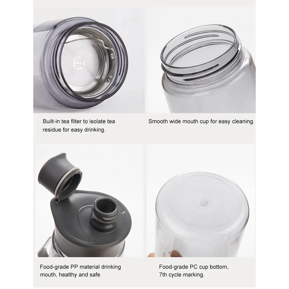 Герметичная Спортивная бутылка для воды портативная емкость 600 мл 800 1000 пищевой