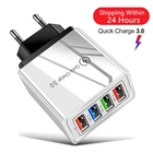 QC 3,0 USB зарядное устройство Quick Charge 3,0 EU Быстрая зарядка многоразъемное настенное зарядное устройство адаптер для iPhone XR 11 Pro Samsung A50 Xiaomi mi 9