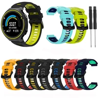 two colors silicone watch band steel buckle wristwatch strap for garmin forerunner735xt 220 230 235 620 630 approach s20s5s6