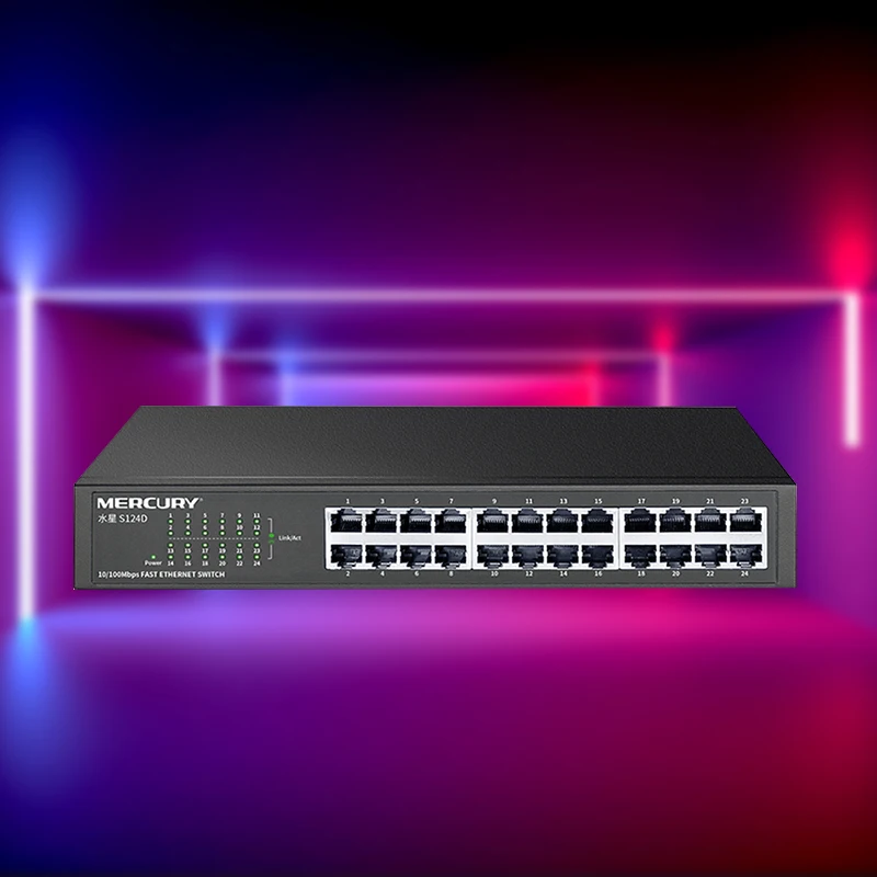 

MERCURY S124D 24 Port 10/100M 3.2Gbps, Auto MDI/MDI-X, Half/Full DuplexFast Enternet Network Switch