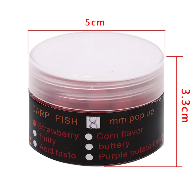 

80pcs/box 8mm Fishing Bait Floating Ball Beads Feeder Lure Smell Ups Carp Formula Fishing Tool