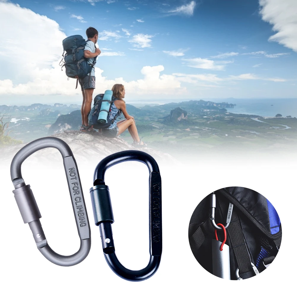 Упаковка из 4 алюминиевых D-образных пряжек карабин ремень зажим для крючка