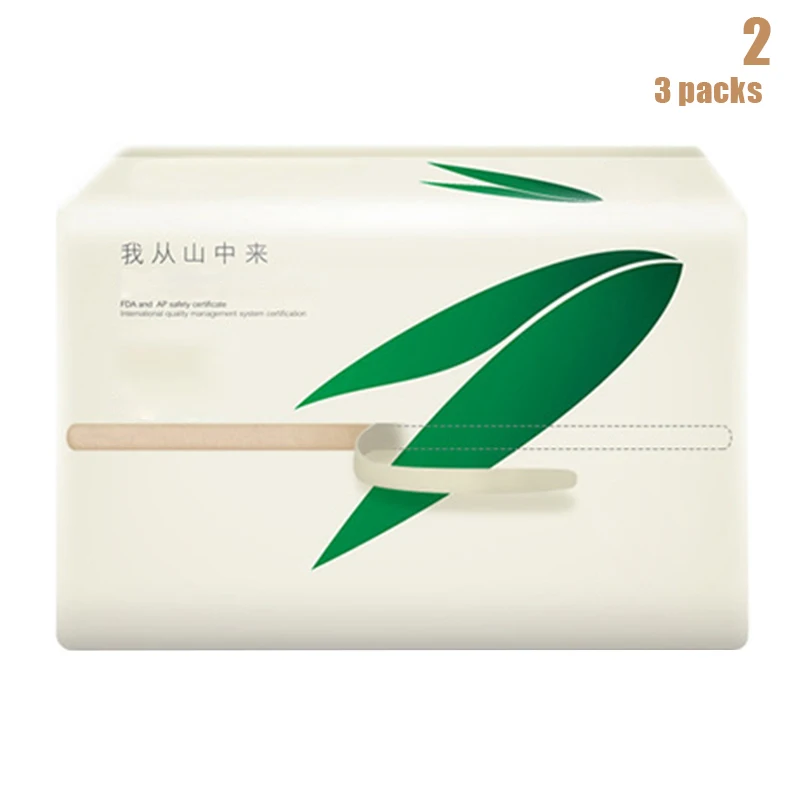 

Good Healthy 3 Packs Soft Pure Facial Tissues Paper Napkins Household Office Paper Towels