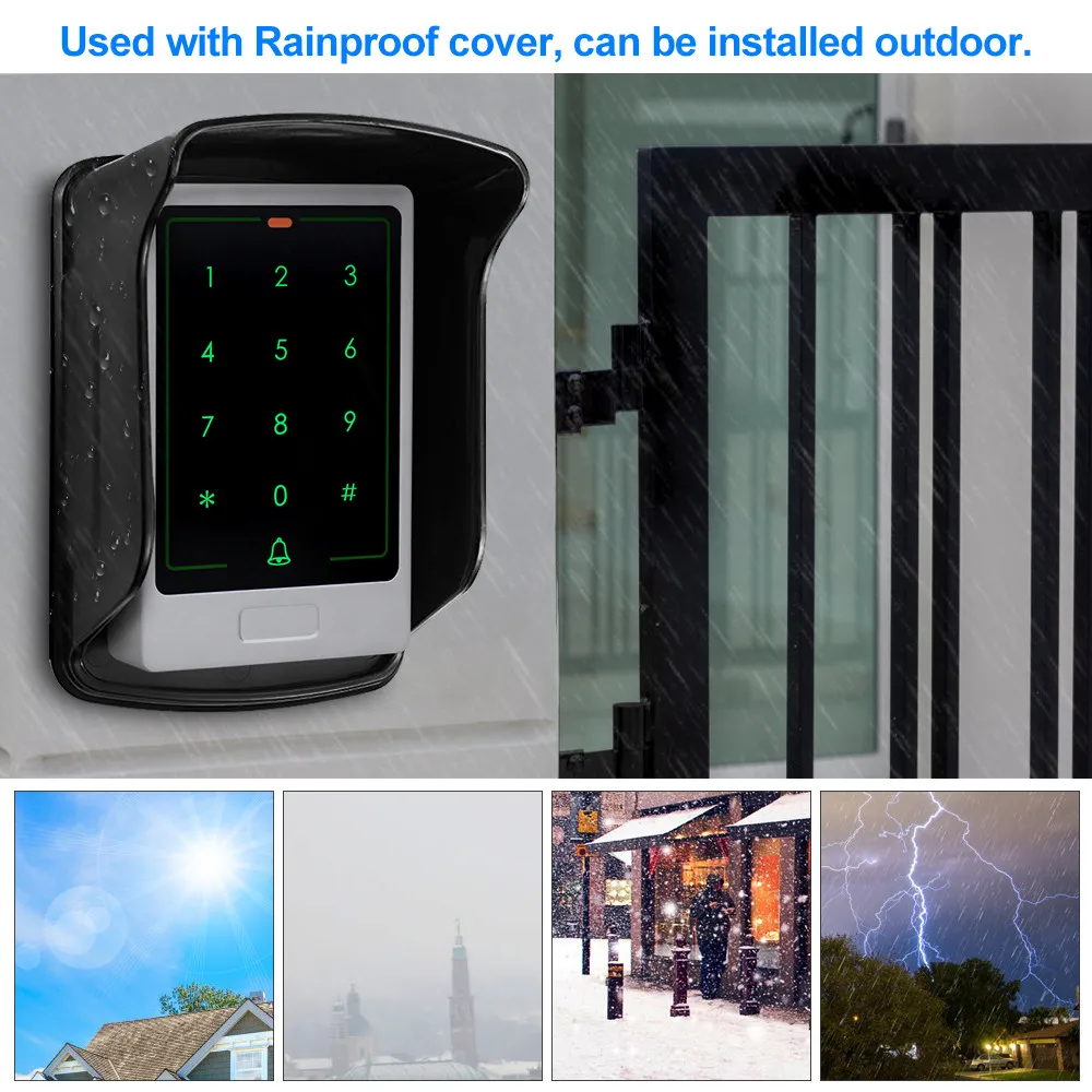 Клавиатура управления доступом RFID сенсорная металлическая клавиатура подсветка